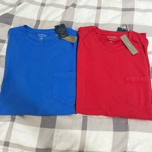 J Crew t shirt bundle size M , blue and red NWT